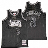 76ers 3 Allen Iverson Black 1997-98 Hardwood Classics Jersey,baseball caps,new era cap wholesale,wholesale hats